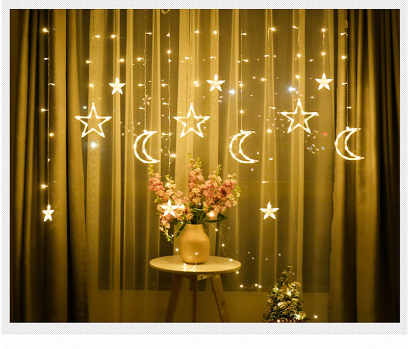 Ramadan Eid Crescent and Star String Light Decoration