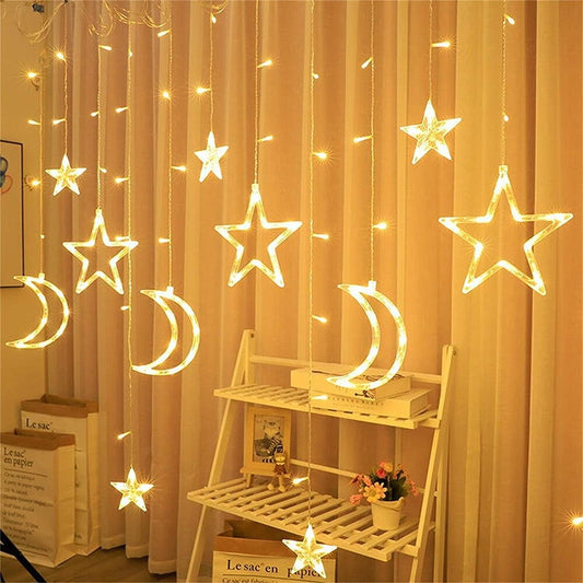 Ramadan Eid Crescent and Star String Light Decoration