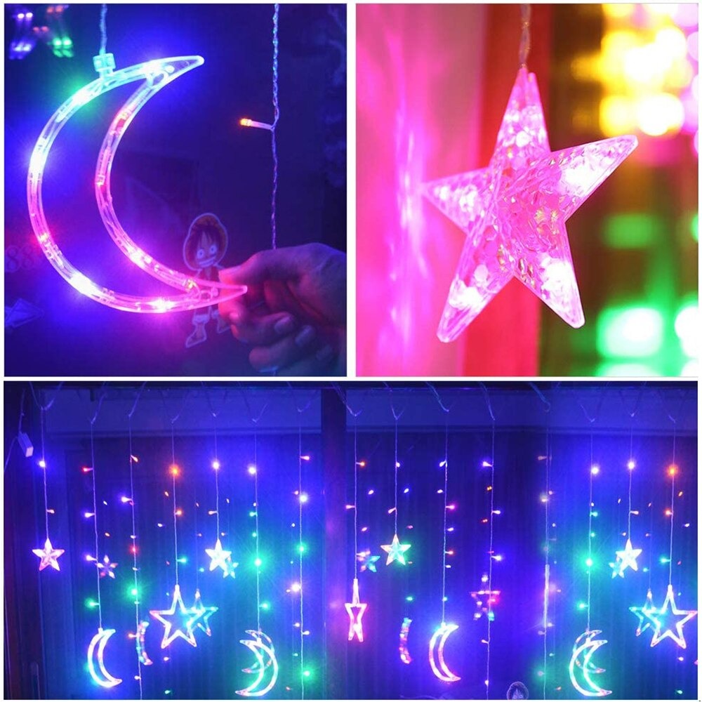 Ramadan Eid Crescent and Star String Light Decoration